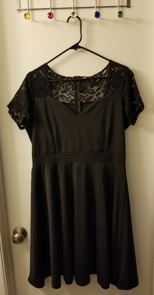 Black lace dress
